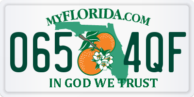 FL license plate 0654QF