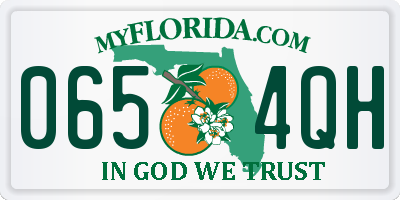 FL license plate 0654QH