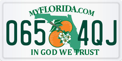 FL license plate 0654QJ