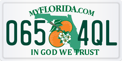 FL license plate 0654QL