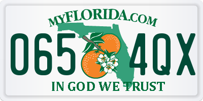 FL license plate 0654QX