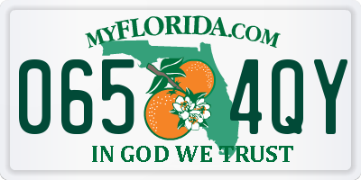 FL license plate 0654QY
