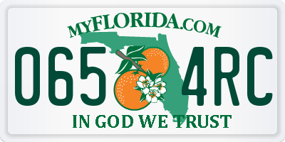 FL license plate 0654RC