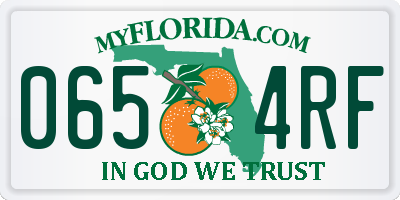 FL license plate 0654RF