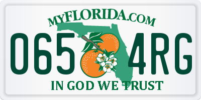 FL license plate 0654RG