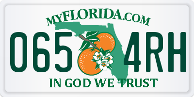FL license plate 0654RH