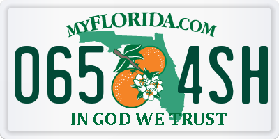 FL license plate 0654SH