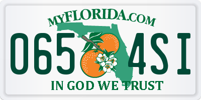 FL license plate 0654SI