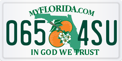 FL license plate 0654SU