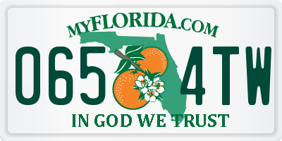 FL license plate 0654TW