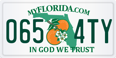FL license plate 0654TY
