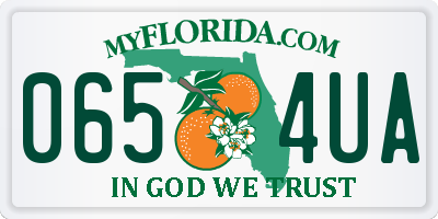 FL license plate 0654UA