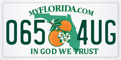 FL license plate 0654UG