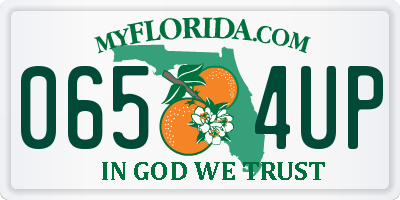 FL license plate 0654UP