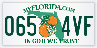 FL license plate 0654VF
