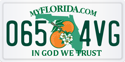 FL license plate 0654VG