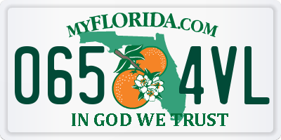 FL license plate 0654VL