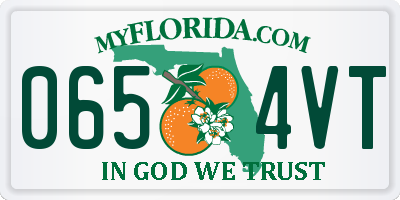 FL license plate 0654VT