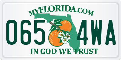FL license plate 0654WA