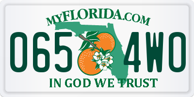 FL license plate 0654WO