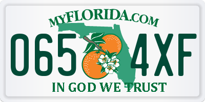 FL license plate 0654XF