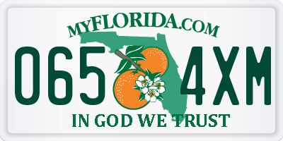 FL license plate 0654XM