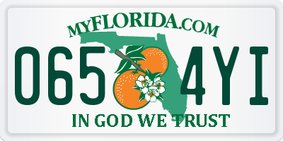 FL license plate 0654YI