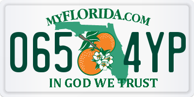FL license plate 0654YP