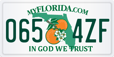 FL license plate 0654ZF