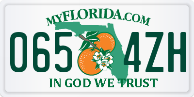 FL license plate 0654ZH