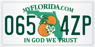 FL license plate 0654ZP
