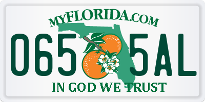 FL license plate 0655AL