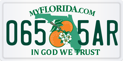 FL license plate 0655AR