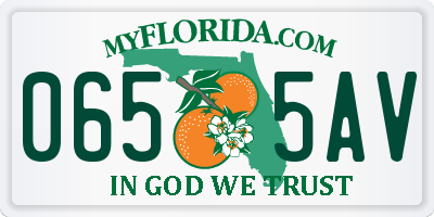 FL license plate 0655AV