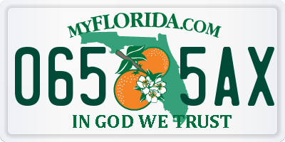 FL license plate 0655AX