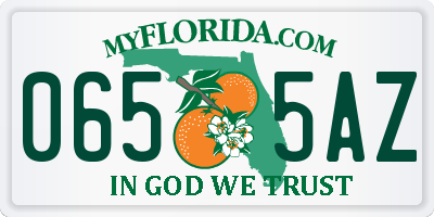 FL license plate 0655AZ