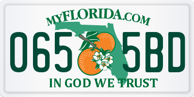 FL license plate 0655BD