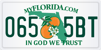 FL license plate 0655BT