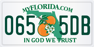FL license plate 0655DB