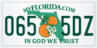 FL license plate 0655DZ