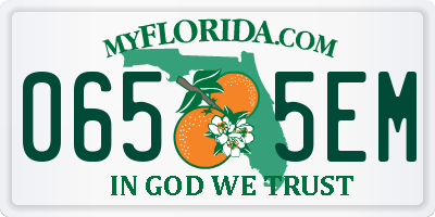 FL license plate 0655EM