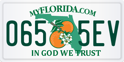 FL license plate 0655EV