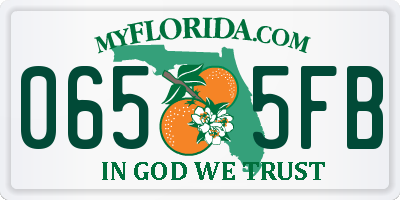 FL license plate 0655FB