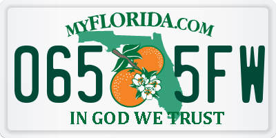 FL license plate 0655FW