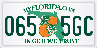 FL license plate 0655GC