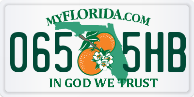FL license plate 0655HB