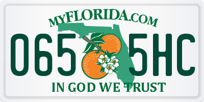 FL license plate 0655HC