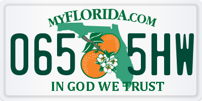 FL license plate 0655HW