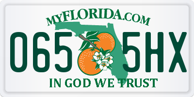 FL license plate 0655HX