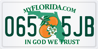 FL license plate 0655JB